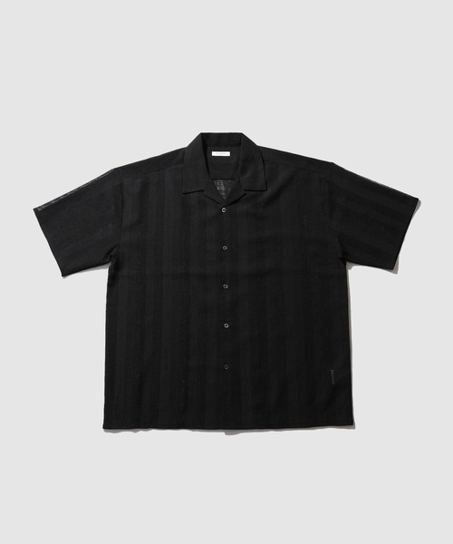 URBAN COLLECTION(アーバンコレクション)の「【URBAN COLECTION/アーバンコレクション】 速乾ストライプオープンカラーシャツ(シャツ/ブラウス・メンズ・ブルー/ブラック/ベージュ・S/M/L/XL)」の4枚目の写真