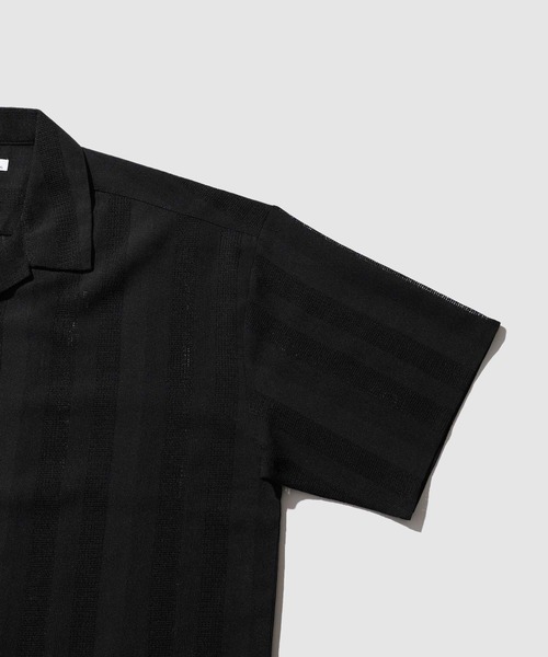URBAN COLLECTION(アーバンコレクション)の「【URBAN COLECTION/アーバンコレクション】 速乾ストライプオープンカラーシャツ(シャツ/ブラウス・メンズ・ブルー/ブラック/ベージュ・S/M/L/XL)」の8枚目の写真