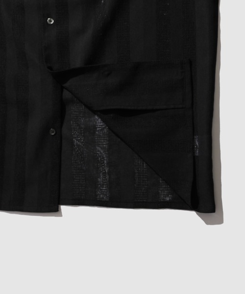 URBAN COLLECTION(アーバンコレクション)の「【URBAN COLECTION/アーバンコレクション】 速乾ストライプオープンカラーシャツ(シャツ/ブラウス・メンズ・ブルー/ブラック/ベージュ・S/M/L/XL)」の10枚目の写真