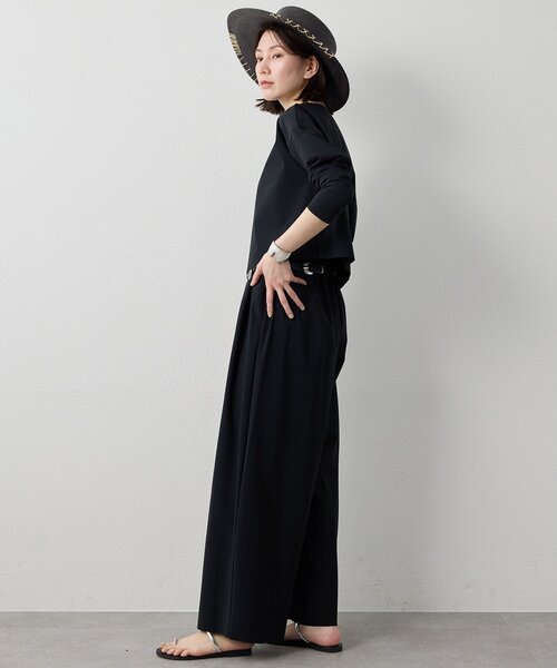 Whim Gazette(ウィムガゼット)の「<水着>ラッシュギャザーパンツ/セットアップ可(ラッシュガード・レディース・ブラウン/ブラック・FREE)」の5枚目の写真