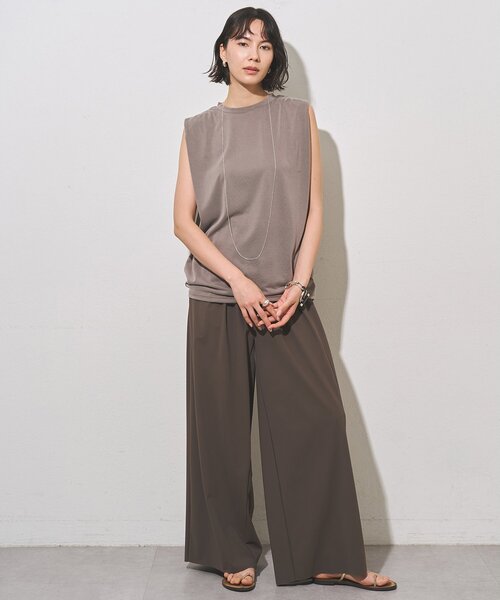 Whim Gazette(ウィムガゼット)の「<水着>ラッシュギャザーパンツ/セットアップ可(ラッシュガード・レディース・ブラウン/ブラック・FREE)」の14枚目の写真