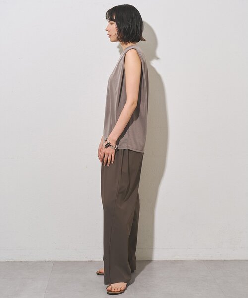 Whim Gazette(ウィムガゼット)の「<水着>ラッシュギャザーパンツ/セットアップ可(ラッシュガード・レディース・ブラウン/ブラック・FREE)」の11枚目の写真