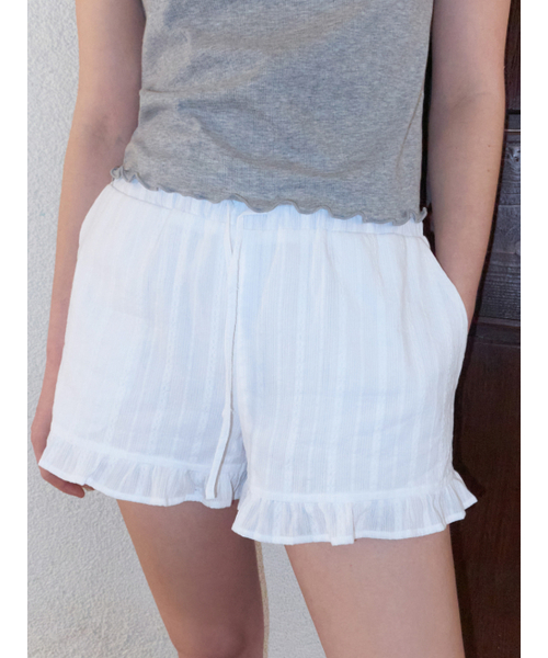 ETMON(エトモン)の「Frill Cotton Short Pants, White(その他パンツ・レディース・その他・F)」の4枚目の写真
