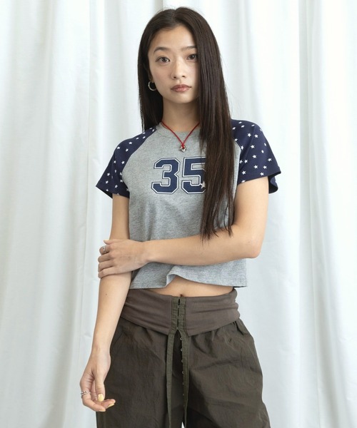 3.3 Field Trip （3.3フィールドトリップ）の「3.3 Field Trip／スターラグランナンバーTシャツ（Tシャツ/カットソー・レディース・ブラック/ホワイト/グレー・FREE）」の10枚目の写真