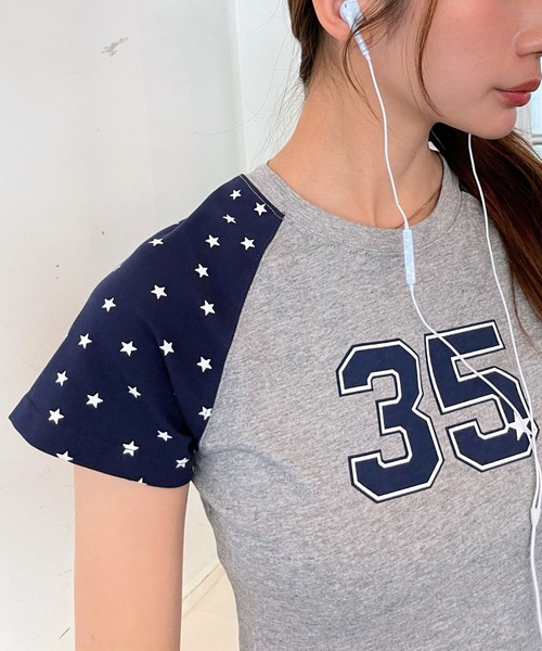 3.3 Field Trip （3.3フィールドトリップ）の「3.3 Field Trip／スターラグランナンバーTシャツ（Tシャツ/カットソー・レディース・ブラック/ホワイト/グレー・FREE）」の5枚目の写真