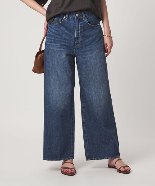 green label relaxing（グリーンレーベルリラクシング）の「［size SHORT/TALLあり］ワイド デニム パンツ（デニムパンツ・レディース・ダークブラウン/ベージュ/ネイビー/コバルトブルー・SHORT/34/36/38/40/TALL）」の7枚目の写真