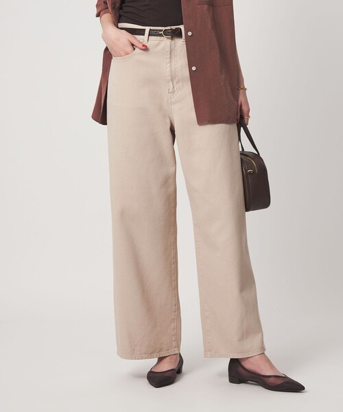green label relaxing（グリーンレーベルリラクシング）の「［size SHORT/TALLあり］ワイド デニム パンツ（デニムパンツ・レディース・ダークブラウン/ベージュ/ネイビー/コバルトブルー・SHORT/34/36/38/40/TALL）」の16枚目の写真