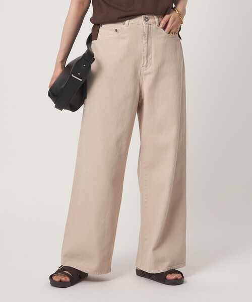 green label relaxing（グリーンレーベルリラクシング）の「［size SHORT/TALLあり］ワイド デニム パンツ（デニムパンツ・レディース・ダークブラウン/ベージュ/ネイビー/コバルトブルー・SHORT/34/36/38/40/TALL）」の19枚目の写真