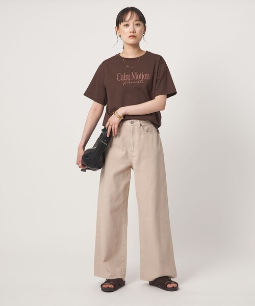 green label relaxing（グリーンレーベルリラクシング）の「［size SHORT/TALLあり］ワイド デニム パンツ（デニムパンツ・レディース・ダークブラウン/ベージュ/ネイビー/コバルトブルー・SHORT/34/36/38/40/TALL）」の20枚目の写真