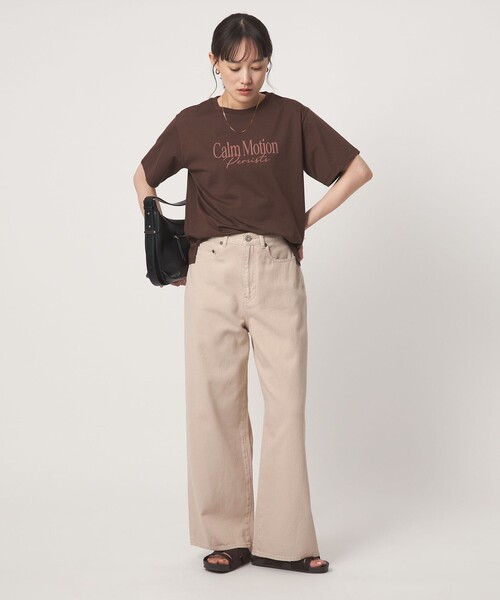 green label relaxing（グリーンレーベルリラクシング）の「［size SHORT/TALLあり］ワイド デニム パンツ（デニムパンツ・レディース・ダークブラウン/ベージュ/ネイビー/コバルトブルー・SHORT/34/36/38/40/TALL）」の21枚目の写真