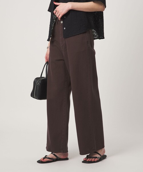 green label relaxing（グリーンレーベルリラクシング）の「［size SHORT/TALLあり］ワイド デニム パンツ（デニムパンツ・レディース・ダークブラウン/ベージュ/ネイビー/コバルトブルー・SHORT/34/36/38/40/TALL）」の22枚目の写真