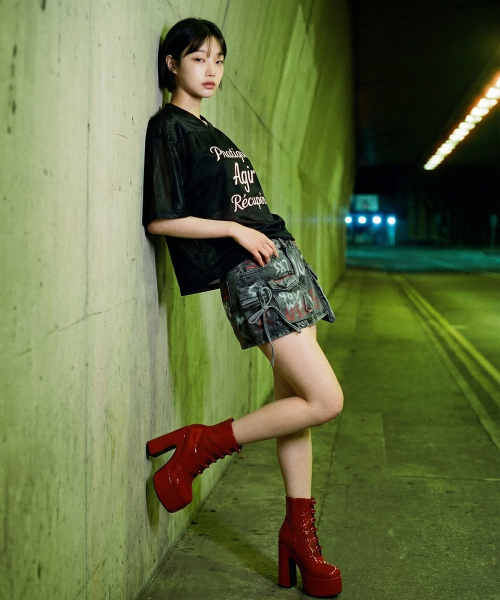 LENGAGEMENT(ランガージュマン)の「AGIR Football Jersey (Black)(Tシャツ/カットソー・レディース・ブラック・FREE)」の5枚目の写真