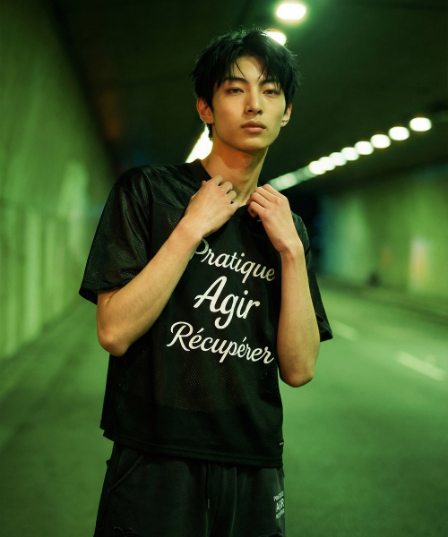 LENGAGEMENT(ランガージュマン)の「AGIR Football Jersey (Black)(Tシャツ/カットソー・レディース・ブラック・FREE)」の6枚目の写真