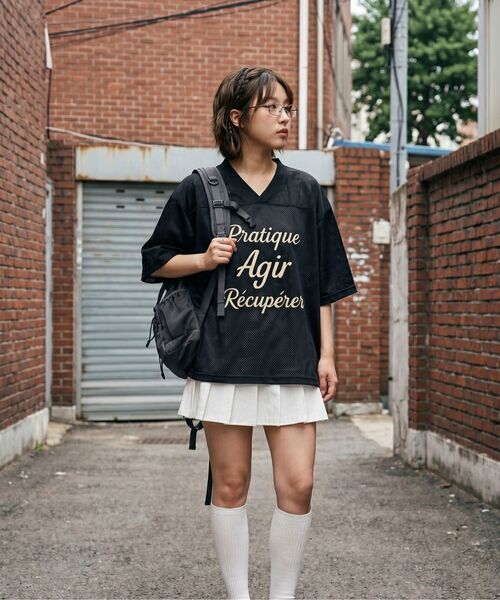 LENGAGEMENT(ランガージュマン)の「AGIR Football Jersey (Black)(Tシャツ/カットソー・レディース・ブラック・FREE)」の13枚目の写真