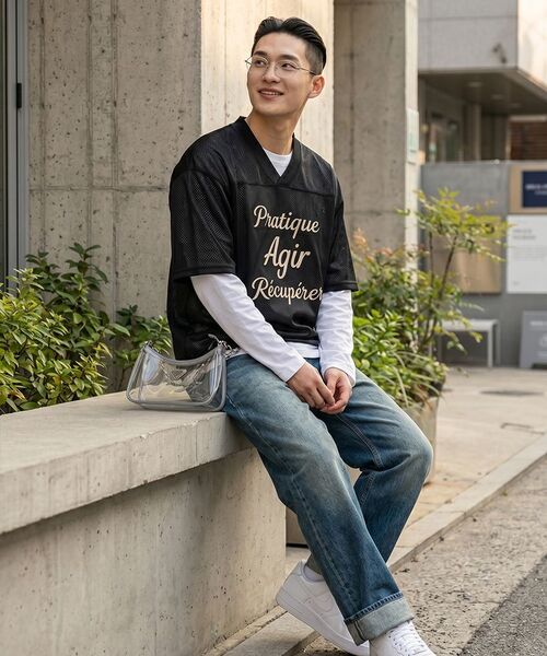 LENGAGEMENT(ランガージュマン)の「AGIR Football Jersey (Black)(Tシャツ/カットソー・レディース・ブラック・FREE)」の19枚目の写真