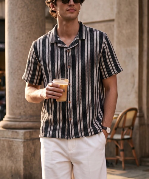 INNOCENT(イノセント)の「【T19】【NOLS/ノルス】CROCHET S/S SHIRTS(シャツ/ブラウス・メンズ・その他4/その他1/その他6/その他2/その他3・MEDIUM/LARGE/X-LARGE)」の2枚目の写真