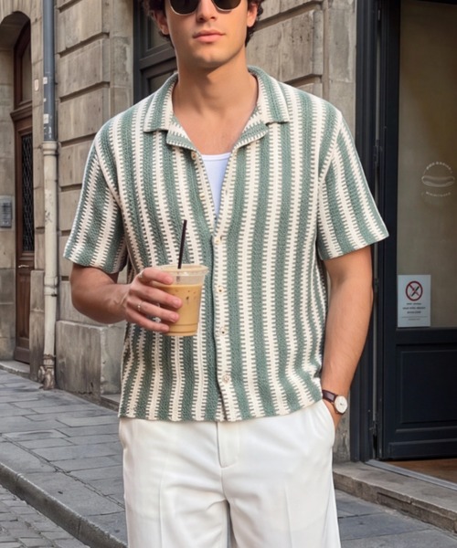 INNOCENT(イノセント)の「【T19】【NOLS/ノルス】CROCHET S/S SHIRTS(シャツ/ブラウス・メンズ・その他4/その他1/その他6/その他2/その他3・MEDIUM/LARGE/X-LARGE)」の5枚目の写真
