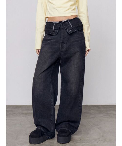 EMODA(エモダ)の「フォールドベルトルーズジーンズ(デニムパンツ・レディース・ブラウン/ブラック/ブルー・SMALL/MEDIUM)」の18枚目の写真