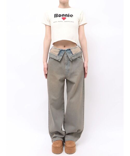 EMODA（エモダ）の「フォールドベルトルーズジーンズ（デニムパンツ・レディース・ブラウン/ブラック/ブルー・SMALL/MEDIUM）」の10枚目の写真