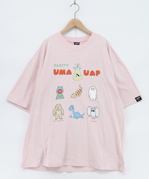ScoLar Parity(スカラーパリティ)の「362117:UMA・UAP集合柄Tシャツ(Tシャツ/カットソー・レディース・ピンク/ブラック/イエロー/オフホワイト・M)」の4枚目の写真
