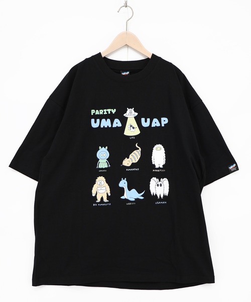 ScoLar Parity(スカラーパリティ)の「362117:UMA・UAP集合柄Tシャツ(Tシャツ/カットソー・レディース・ピンク/ブラック/イエロー/オフホワイト・M)」の2枚目の写真