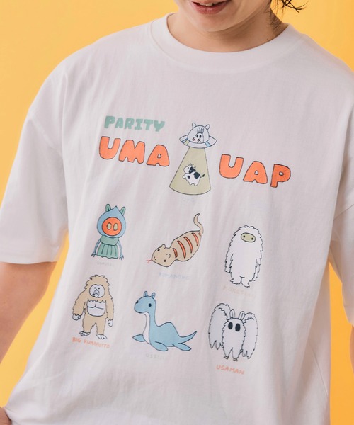ScoLar Parity(スカラーパリティ)の「362117:UMA・UAP集合柄Tシャツ(Tシャツ/カットソー・レディース・ピンク/ブラック/イエロー/オフホワイト・M)」の19枚目の写真