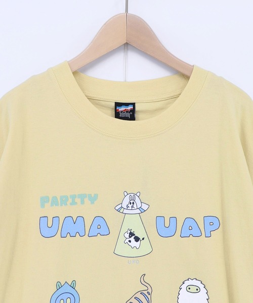 ScoLar Parity(スカラーパリティ)の「362117:UMA・UAP集合柄Tシャツ(Tシャツ/カットソー・レディース・ピンク/ブラック/イエロー/オフホワイト・M)」の5枚目の写真