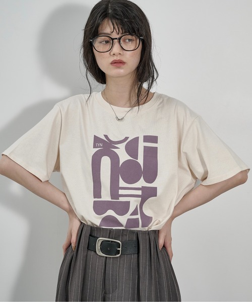 フロッキープリントハーフスリーブTシャツ（Tシャツ/カットソー）｜THE