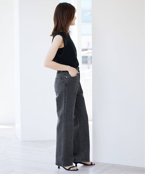 SLOBE IENA(スローブイエナ)の「《4サイズ展開/追加》LE DENIM ストレートデニムパンツ(デニムパンツ・レディース・ブラック/サックスブルー・36/38/40/34)」の10枚目の写真
