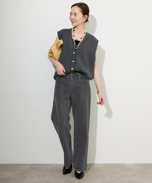 SLOBE IENA(スローブイエナ)の「《4サイズ展開/追加》LE DENIM ストレートデニムパンツ(デニムパンツ・レディース・ブラック/サックスブルー・36/38/40/34)」の14枚目の写真