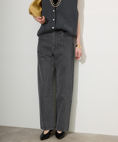 SLOBE IENA(スローブイエナ)の「《4サイズ展開/追加》LE DENIM ストレートデニムパンツ(デニムパンツ・レディース・ブラック/サックスブルー・36/38/40/34)」の16枚目の写真