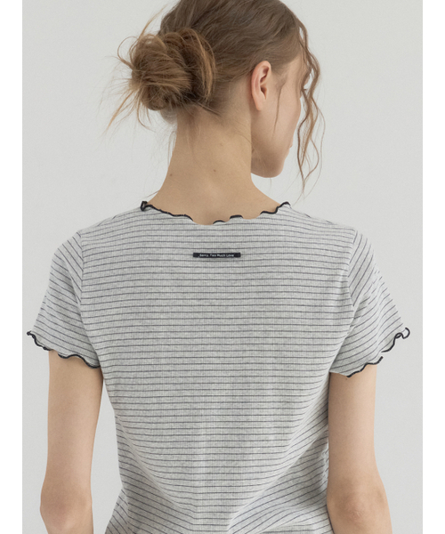 Sorry,Too Much Love(ソーリートゥーマッチラブ)の「Paris Morning Stripe Top_Gray(Tシャツ/カットソー・レディース・その他・FREE)」の4枚目の写真