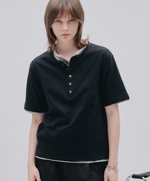 セール】HENRY NECK THERMAL TSHIRT/ヘンリーネックサーマルTシャツ（T