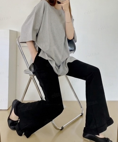 Dalfwin（ダールフィン）の「韓国ファッション 裾フリルフレアパンツ（その他パンツ・レディース・ブラック/グレー・FREE）」の17枚目の写真