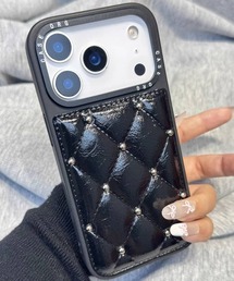 キラキラ ストーン ミラー iPhone ケース 13/14.13Pro.14Pro.15.15Pro