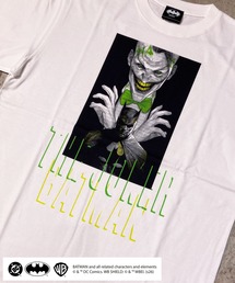 【BATMAN/バットマン】 THE JOKER フォトグラフィック ピグメントTシャツ グラフィックプリント ヴィンテージ加工 半袖 ユニセックス