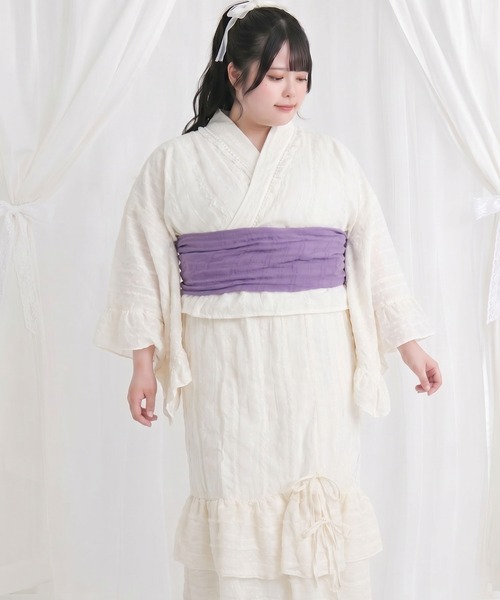 浴衣 B07v 夢展望（YUMETENBO）｜ユメテンボウの水着/着物・浴衣（ホワイト/白色