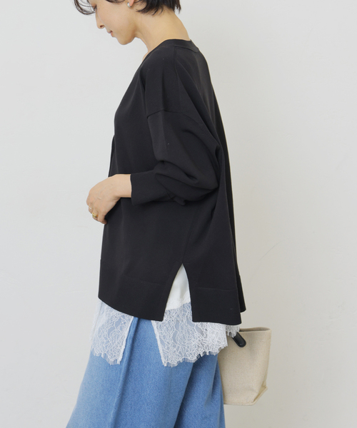 JOURNAL STANDARD relume（ジャーナルスタンダード　レリューム）の「［手洗い可］ウォッシャブルメタルボタンVネックカーディガン（カーディガン/ボレロ・レディース・ブラック/ブラウン・FREE）」の8枚目の写真