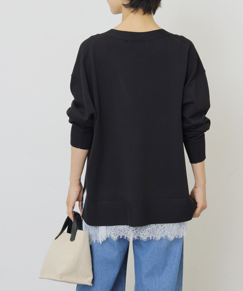 JOURNAL STANDARD relume（ジャーナルスタンダード　レリューム）の「［手洗い可］ウォッシャブルメタルボタンVネックカーディガン（カーディガン/ボレロ・レディース・ブラック/ブラウン・FREE）」の9枚目の写真