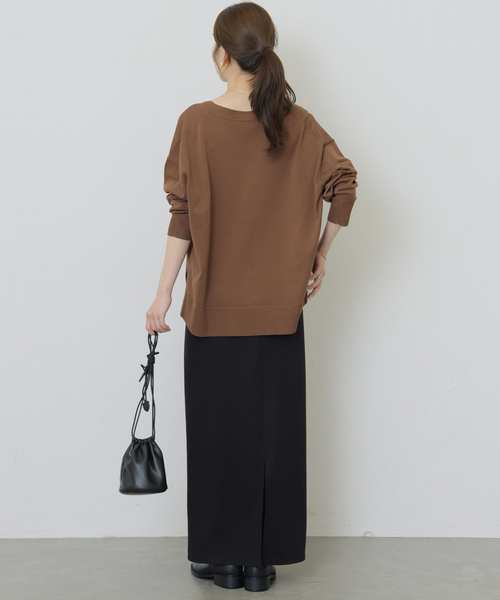 JOURNAL STANDARD relume（ジャーナルスタンダード　レリューム）の「［手洗い可］ウォッシャブルメタルボタンVネックカーディガン（カーディガン/ボレロ・レディース・ブラック/ブラウン・FREE）」の13枚目の写真