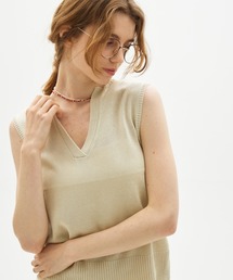 sleeve less skipper knit / スリーブレススキッパーニット