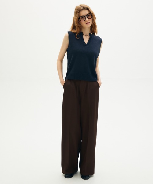 full/fill.(フルフィル)の「sleeve less skipper knit / スリーブレススキッパーニット(ニット/セーター・レディース・ネイビー/アイボリー・FREE)」の22枚目の写真