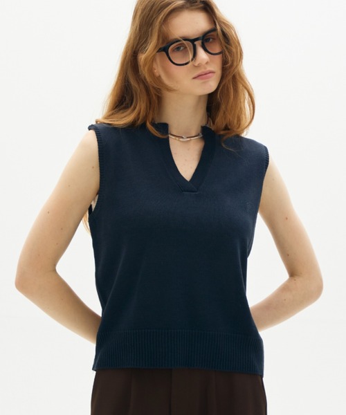 full/fill.(フルフィル)の「sleeve less skipper knit / スリーブレススキッパーニット(ニット/セーター・レディース・ネイビー/アイボリー・FREE)」の17枚目の写真