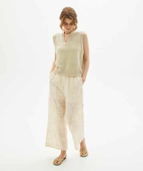 full/fill.(フルフィル)の「sleeve less skipper knit / スリーブレススキッパーニット(ニット/セーター・レディース・ネイビー/アイボリー・FREE)」の14枚目の写真