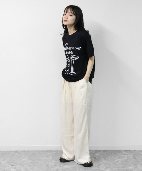 THE CELL.(ザセルドット)の「リラックスシルエット ロゴT 4 RELAXED SILHOUETTE LOGO T-SHIRT 4(Tシャツ/カットソー・レディース・ブラック/オフホワイト・FREE)」の6枚目の写真