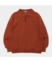 ベーシックラグビーシングルカラーソフトニットマンツーマンTシャツ_3COLOR