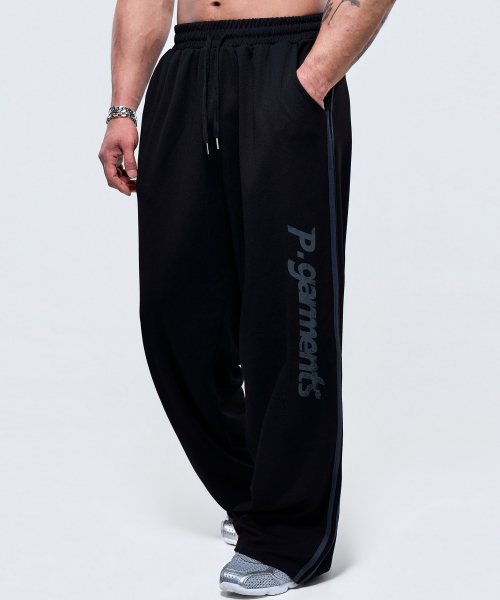 PHYSICAL GARMENTS（フィジカルガーメンツ）の「P2641 アスレチックメッシュワイドパンツ [ブラック]（その他パンツ・メンズ・ブラック・MEDIUM/LARGE/X-LARGE/XX-LARGE）」の4枚目の写真