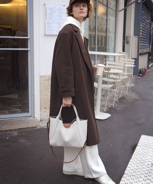 q bag paris(キューバッグパリ)の「tricote colonnette トリコット コロネット 2way トートバッグ ショルダーバッグ ニット(トートバッグ・レディース・ブラウン系その他/ブラック系その他/ベージュ系その他/アイボリー/テラコッタ/ブラック/ブラウン/ブラウン系その他2/ベージュ系その他2/ライトグレー/ブラック系その他2・FREE)」の10枚目の写真