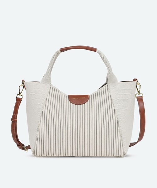 q bag paris(キューバッグパリ)の「tricote colonnette トリコット コロネット 2way トートバッグ ショルダーバッグ ニット(トートバッグ・レディース・ブラウン系その他/ブラック系その他/ベージュ系その他/アイボリー/テラコッタ/ブラック/ブラウン/ブラウン系その他2/ベージュ系その他2/ライトグレー/ブラック系その他2・FREE)」の18枚目の写真