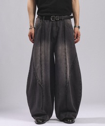 RAGEBLUE | ARCH FRINGE DENIM BARREL BUGGY PANTS/アーチフリンジデニムバレルバギーパンツ(デニムパンツ)